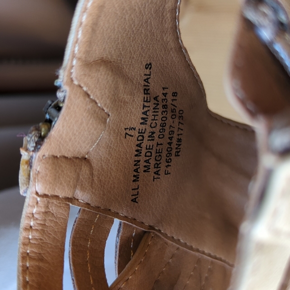 Open Toe Block Heels - Picture 5 of 8